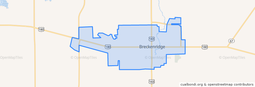 Mapa de ubicacion de Breckenridge.