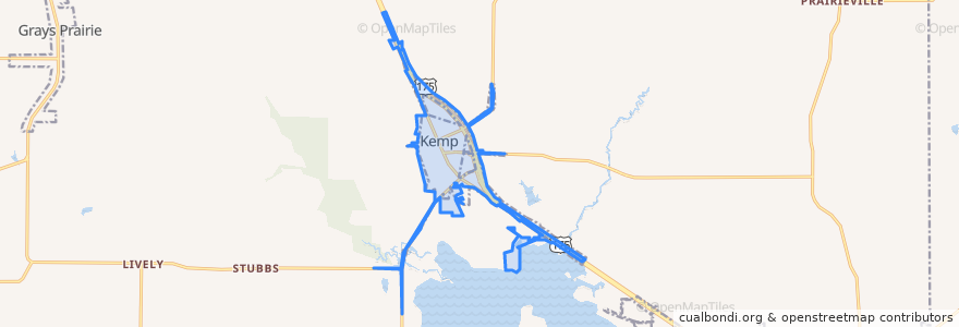 Mapa de ubicacion de Kemp.