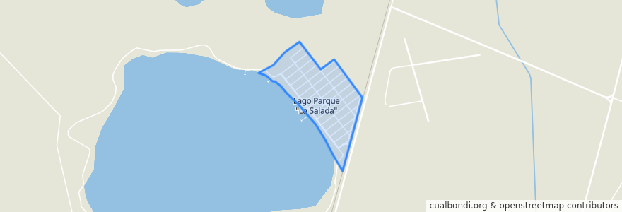 Mapa de ubicacion de Lago Parque "La Salada".