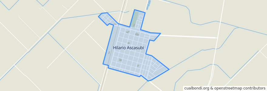 Mapa de ubicacion de Hilario Ascasubi.