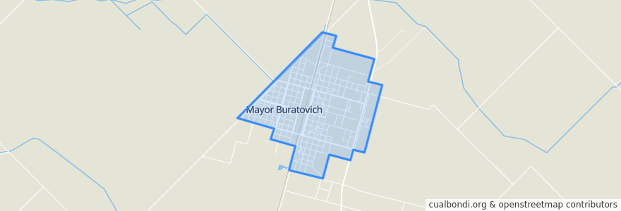 Mapa de ubicacion de Mayor Buratovich.