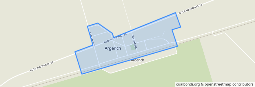 Mapa de ubicacion de Argerich.