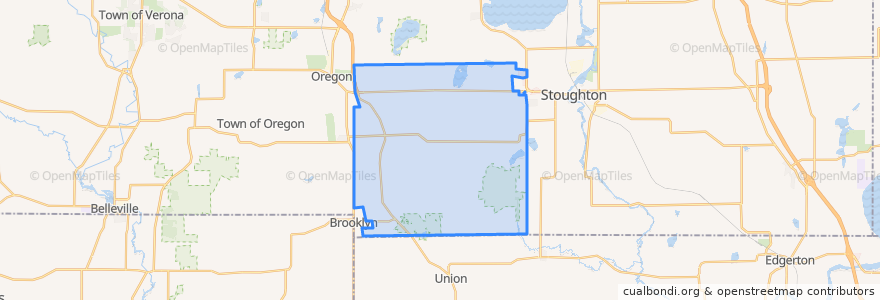 Mapa de ubicacion de Town of Rutland.