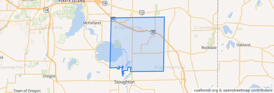 Mapa de ubicacion de Town of Pleasant Springs.