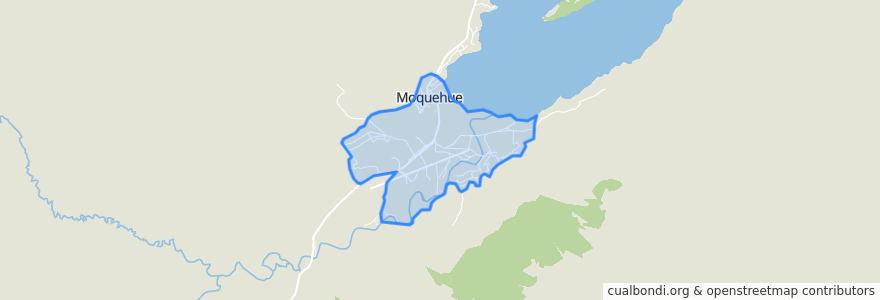 Mapa de ubicacion de Moquehue.