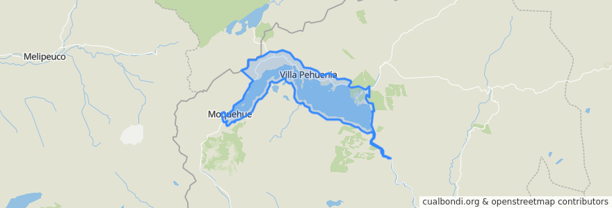 Mapa de ubicacion de Municipio de Villa Pehuenia - Moquehue.