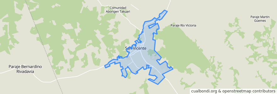 Mapa de ubicacion de San Vicente.