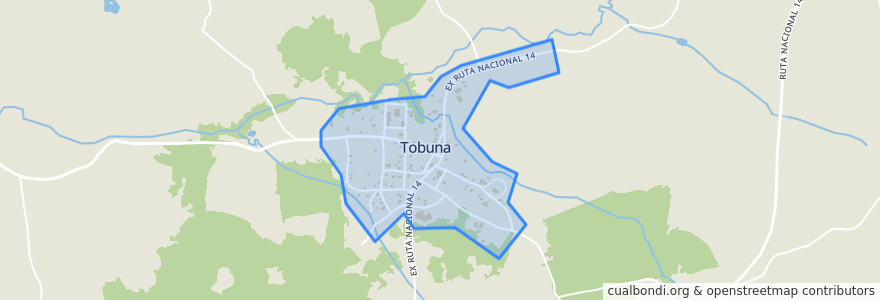 Mapa de ubicacion de Tobuna.