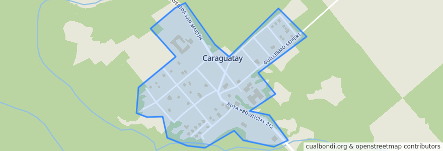 Mapa de ubicacion de Caraguatay.