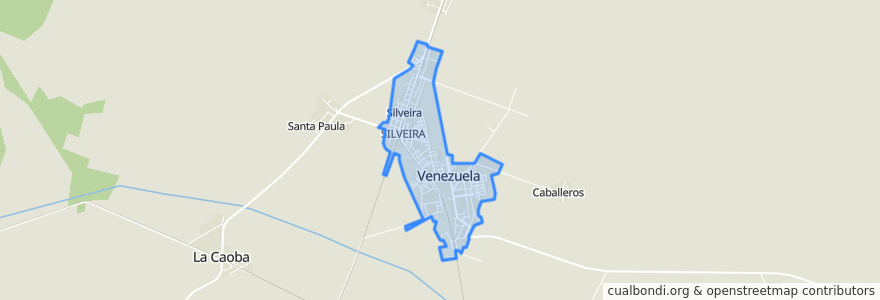 Mapa de ubicacion de Pueblo de Venezuela.