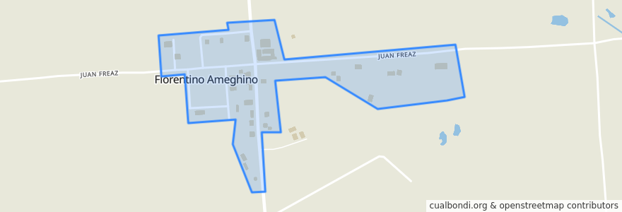 Mapa de ubicacion de Florentino Ameghino.