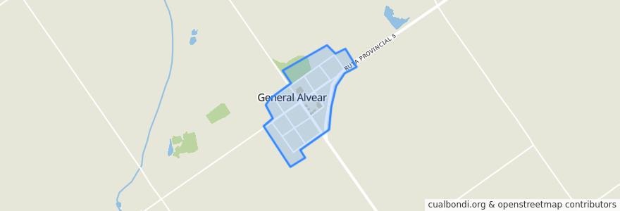 Mapa de ubicacion de General Alvear.