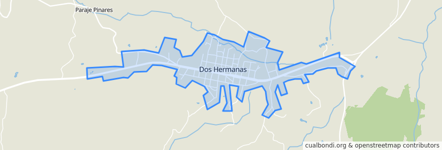 Mapa de ubicacion de Dos Hermanas.