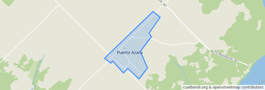 Mapa de ubicacion de Puerto Azara.