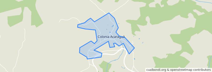 Mapa de ubicacion de Colonia Acaraguá.