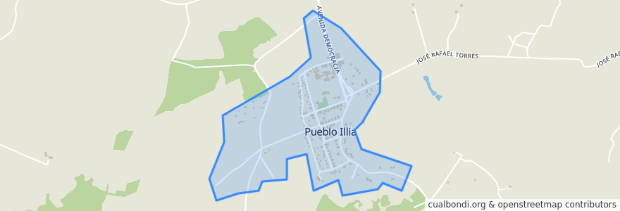 Mapa de ubicacion de Pueblo Illia.