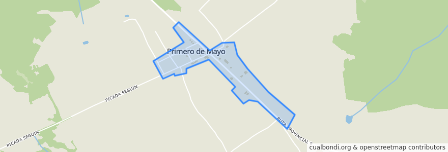 Mapa de ubicacion de Primero de Mayo.