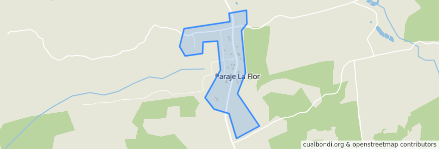 Mapa de ubicacion de Paraje La Flor.