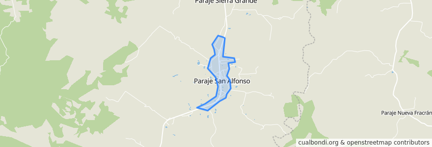 Mapa de ubicacion de Paraje San Alfonso.