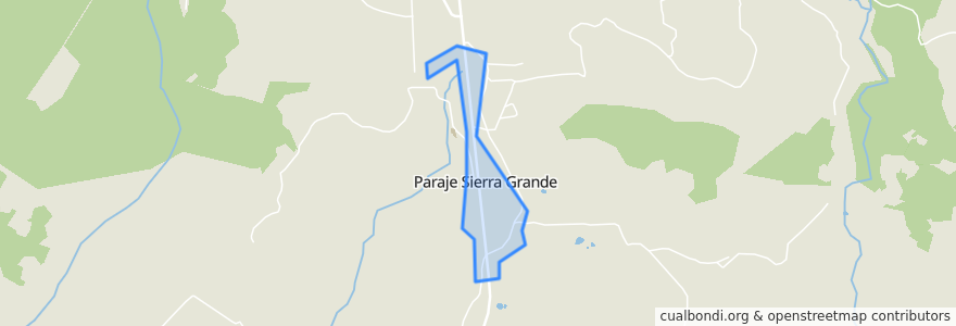 Mapa de ubicacion de Paraje Sierra Grande.