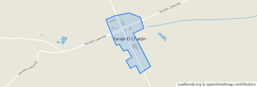 Mapa de ubicacion de Paraje El Chatón.