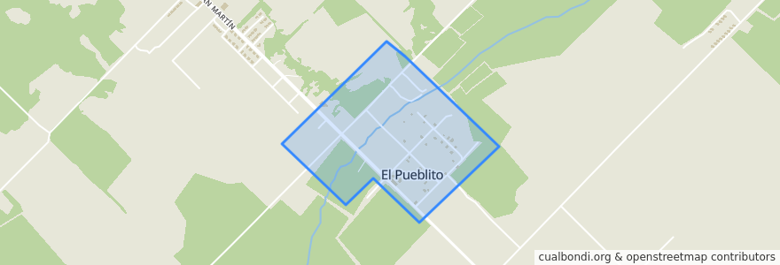 Mapa de ubicacion de El Pueblito.