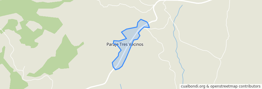 Mapa de ubicacion de Paraje Tres Vecinos.