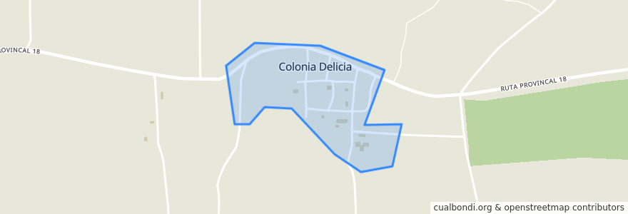 Mapa de ubicacion de Delicia Kilómetro 22.