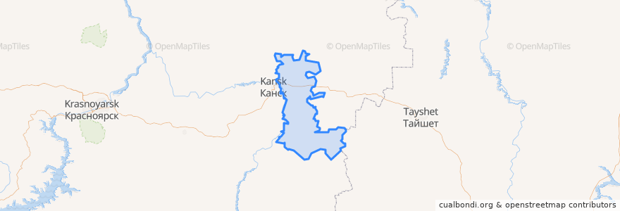 Mapa de ubicacion de Иланский район.