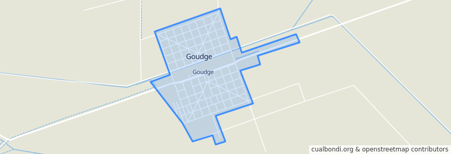 Mapa de ubicacion de Goudge.