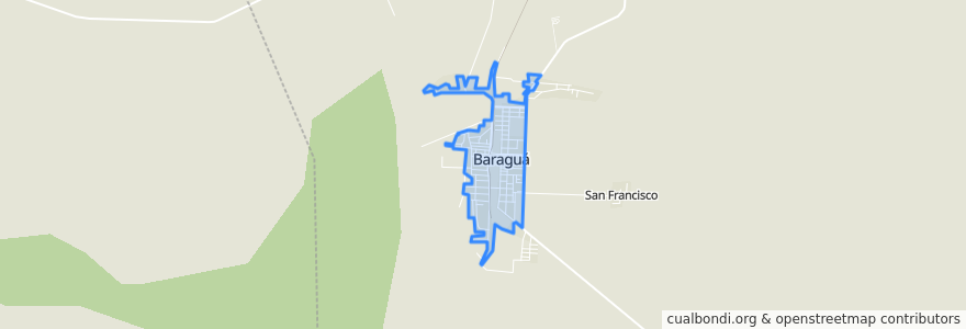 Mapa de ubicacion de Pueblo de Baraguá.