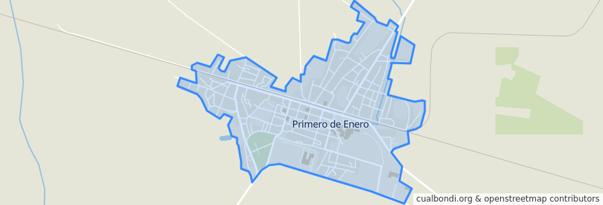 Mapa de ubicacion de Primero de Enero.