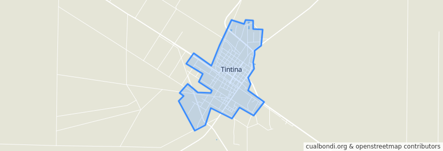 Mapa de ubicacion de Tintina.