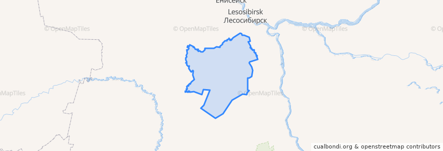 Mapa de ubicacion de Пировский муниципальный округ.