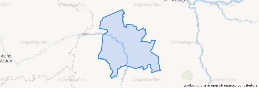 Mapa de ubicacion de Бирилюсский район.