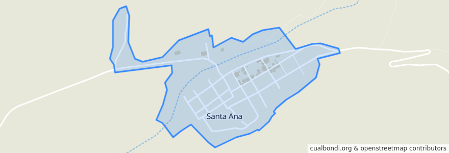 Mapa de ubicacion de Santa Ana.