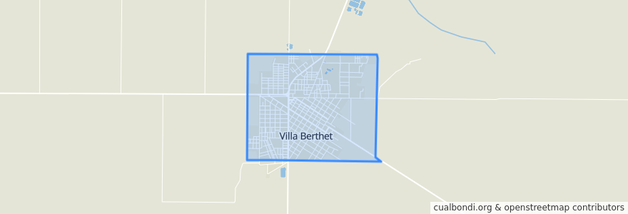 Mapa de ubicacion de Villa Berthet.