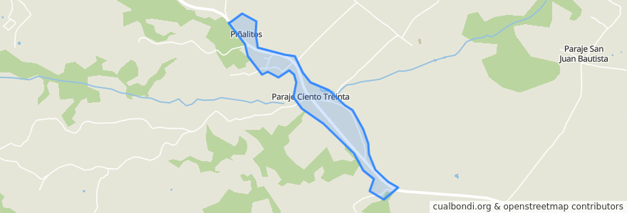 Mapa de ubicacion de Paraje Kilómetro 130.