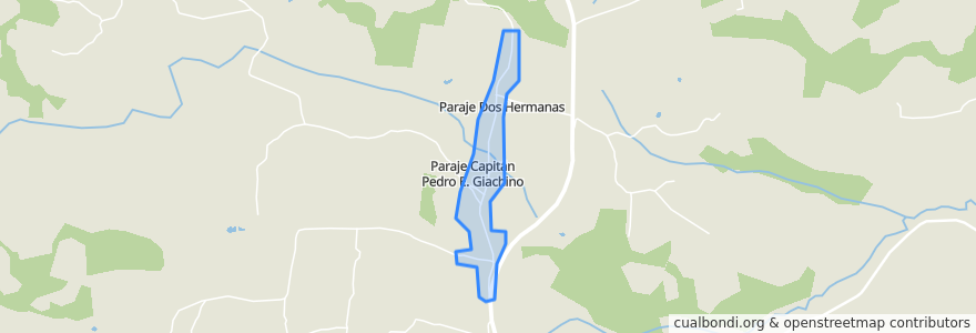 Mapa de ubicacion de Paraje Capitán Pedro E. Giachino.