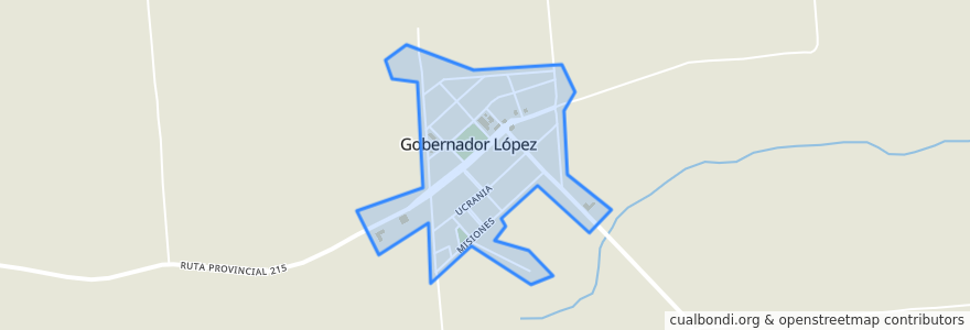 Mapa de ubicacion de Gobernador López.