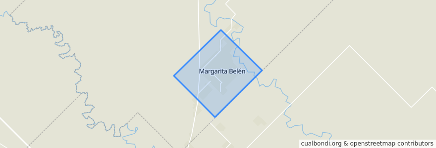 Mapa de ubicacion de Margarita Belén.