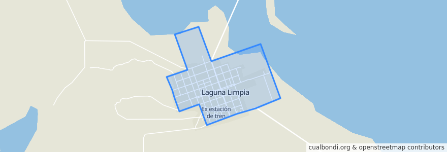 Mapa de ubicacion de Laguna Limpia.