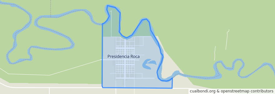 Mapa de ubicacion de Presidencia Roca.