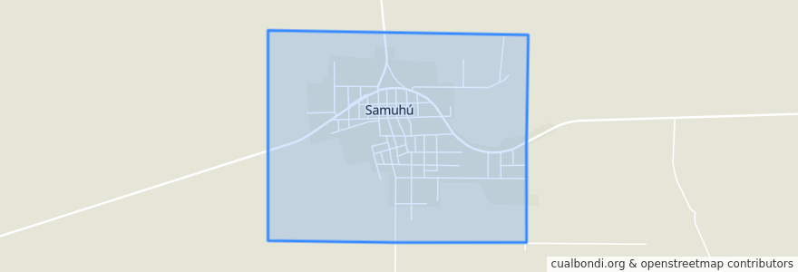 Mapa de ubicacion de Samuhú.