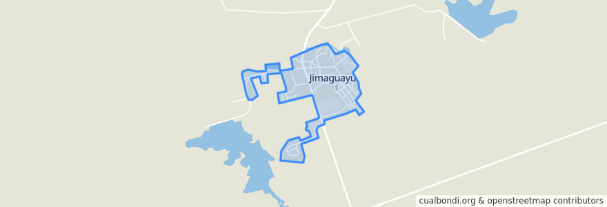 Mapa de ubicacion de Pueblo de Jimaguayú.