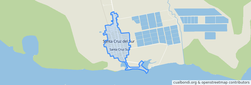 Mapa de ubicacion de Pueblo de Santa Cruz del Sur.