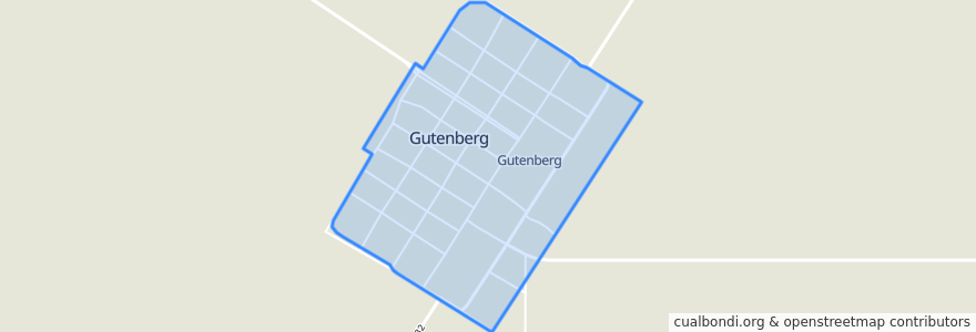 Mapa de ubicacion de Gutemberg.