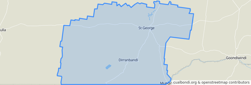 Mapa de ubicacion de Balonne Shire.