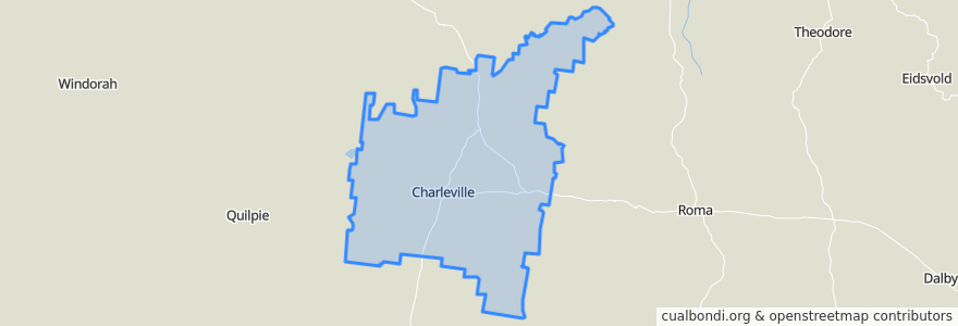 Mapa de ubicacion de Murweh Shire.