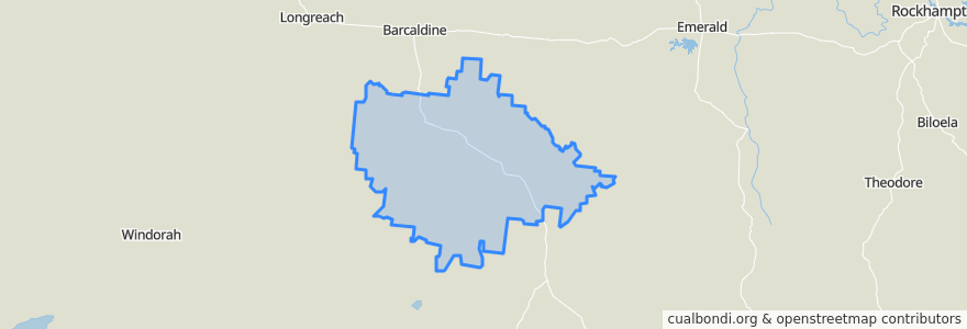 Mapa de ubicacion de Blackall Tambo Regional.